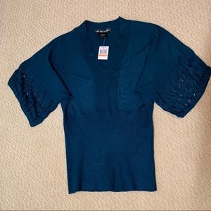 NWT Macy’s Blue knit sweater